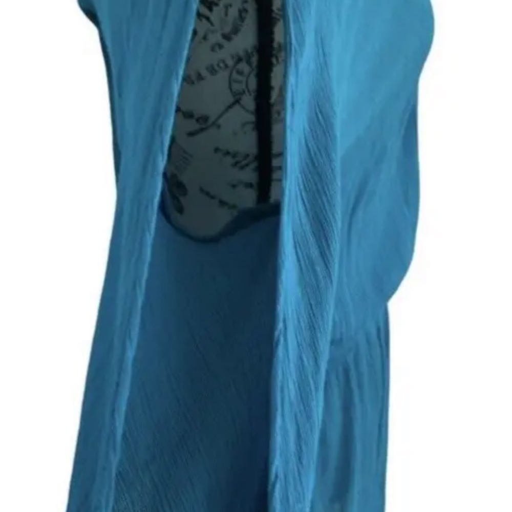 Soluna Solaris tunic teal split-sleeve swimsuit cover up - Picture 7 of 11
